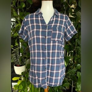 Columbia plaid button down shirt size medium